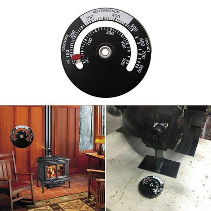 2pcs Stove Pipe Temperature Gauge Magnetic for Wood Burning Fireplace Monitor