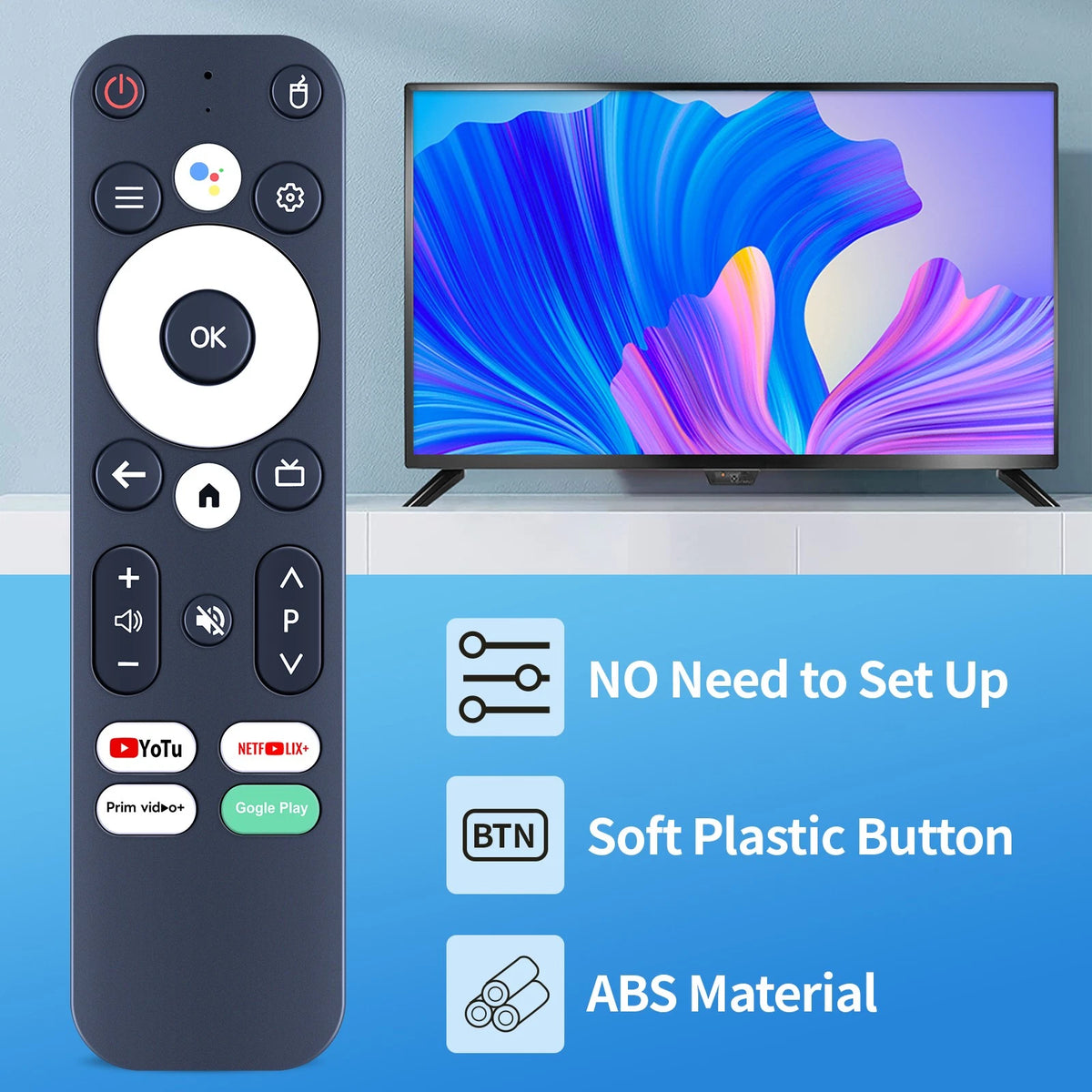 Replacement Remote Control For Smart TV Box Android Youwei-MI Box No Voice