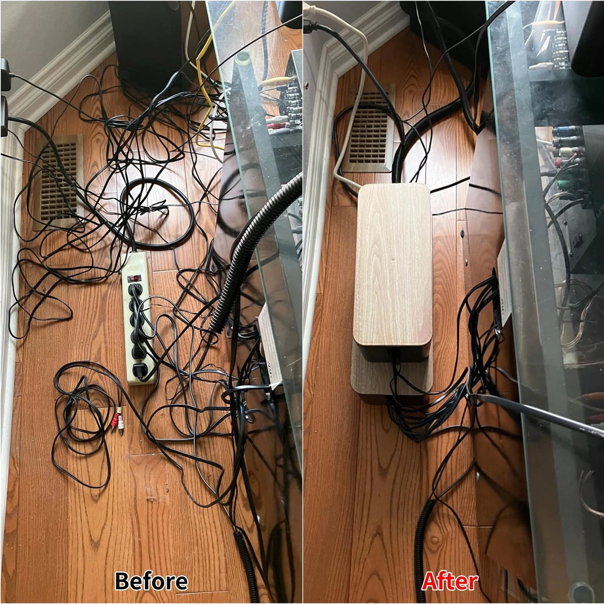 YUANYE Cable Management Box Kit for Power 3 pack, Black