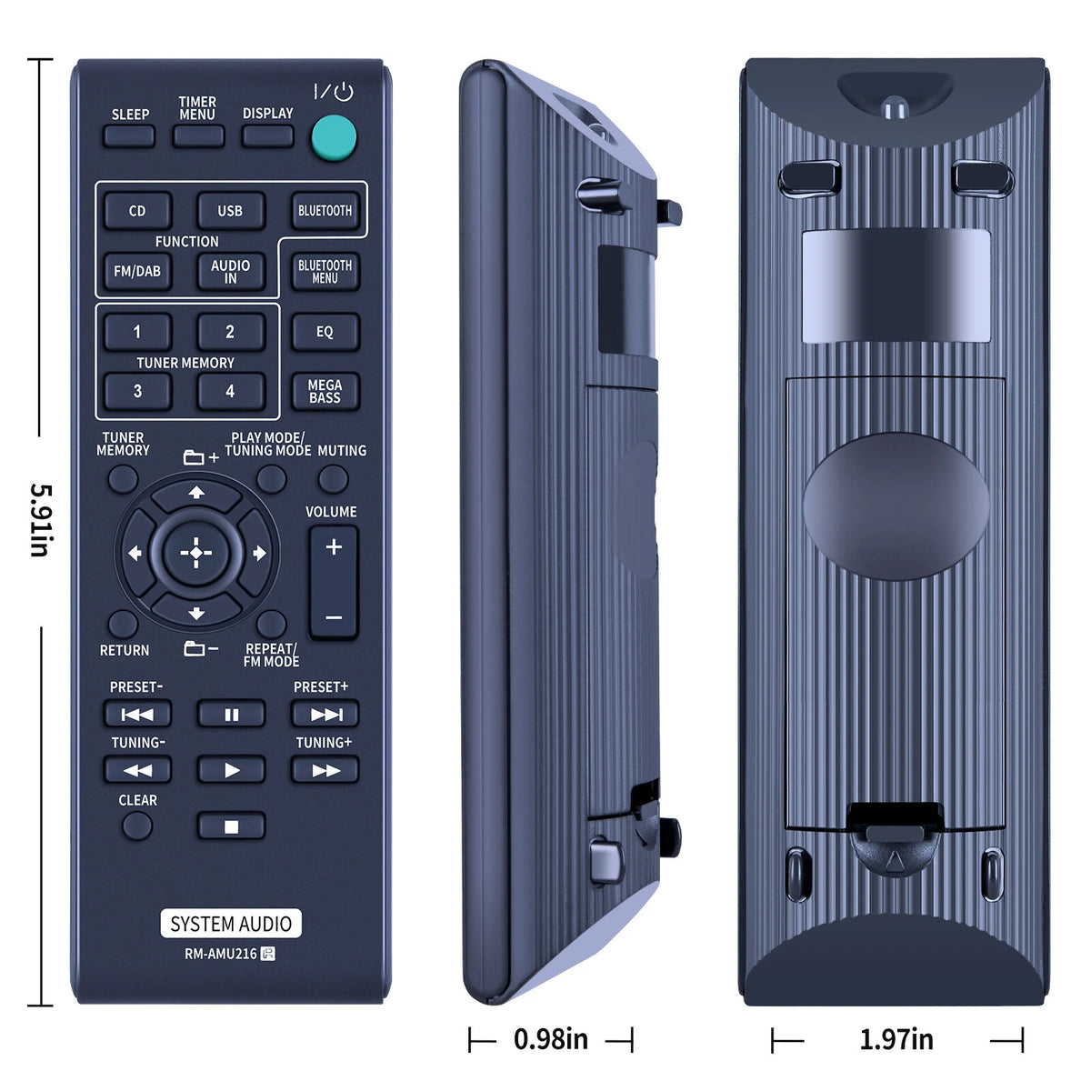 RM-AMU216 Remote Control For Sony Audio Micro System CMT-SBT20 HCD-SBT20