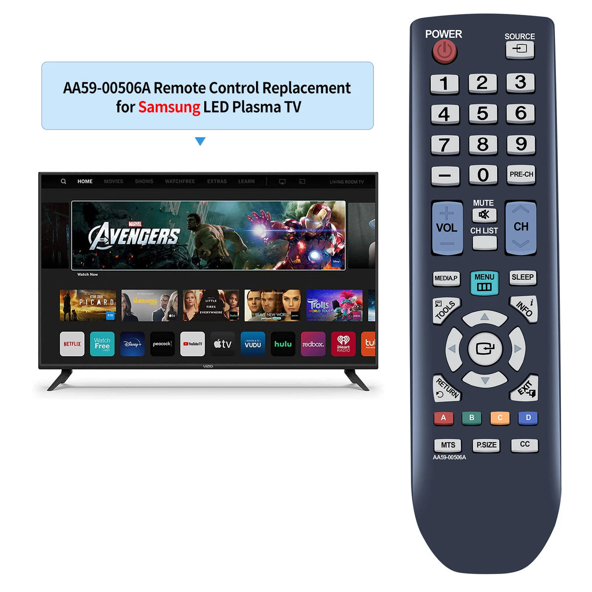 AA59-00506A Remote Control For Samsung TV PN43D450A2D PN51D440A5D LN19D450G1