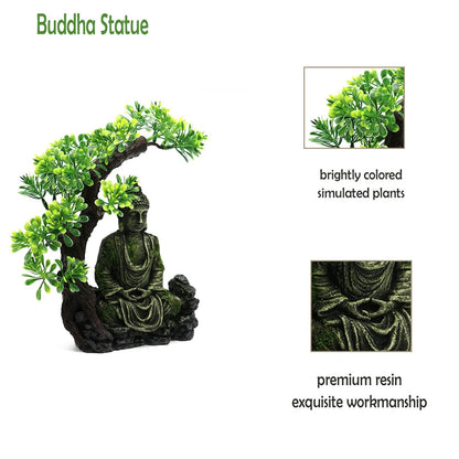 Tfwadmx Aquarium Buddha Statue Decoration Resin Style 1, Gold Or Golden Brown