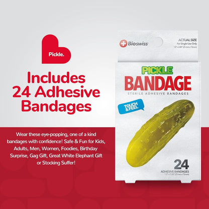 BioSwiss Bandages, Pickle Shaped Self Adhesive Bandage, Latex 24-Count Box