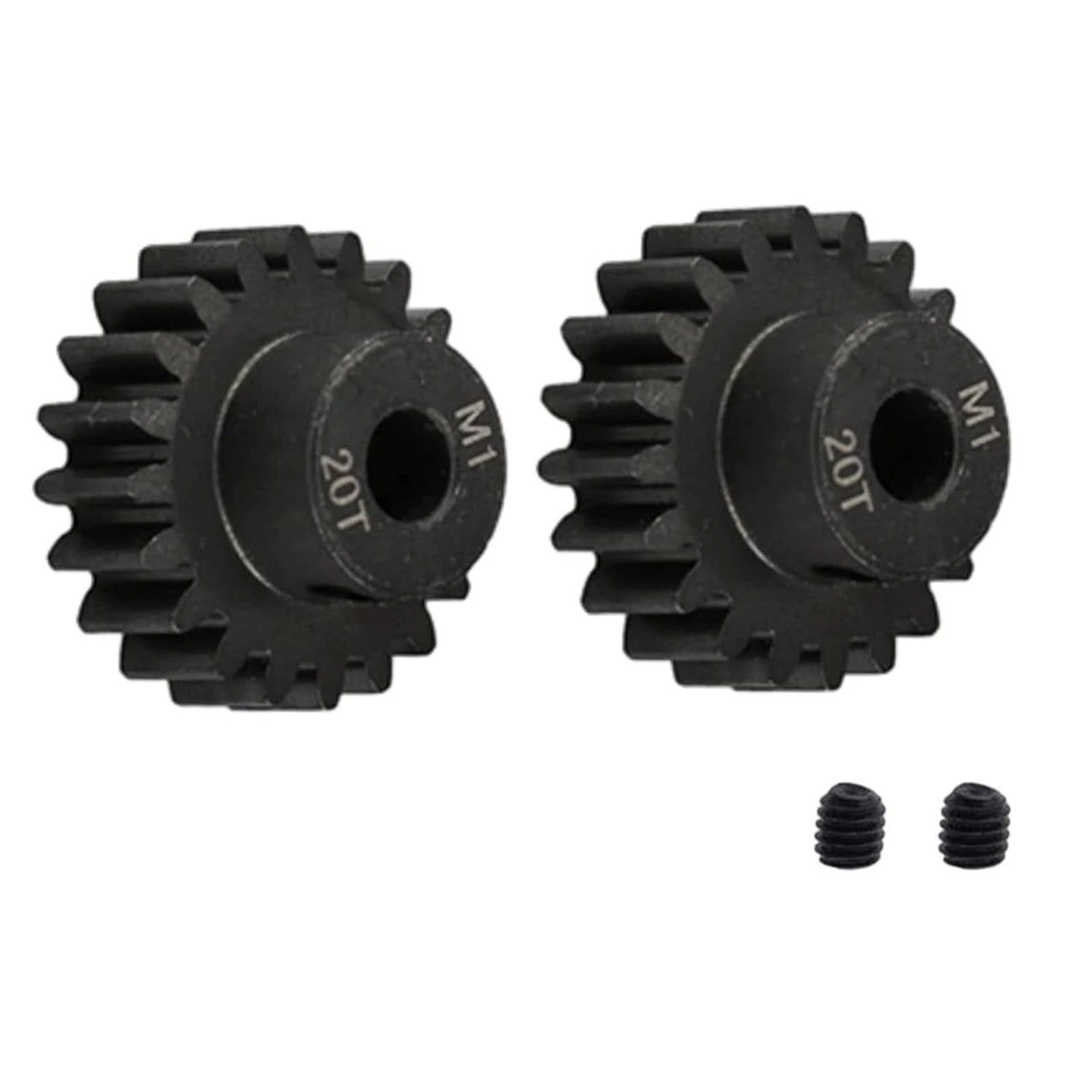 2pcs HD Steel 20t Mod 1 Pinion Gear 5mm for 1/8 HPI C1 SC Savage Flux...