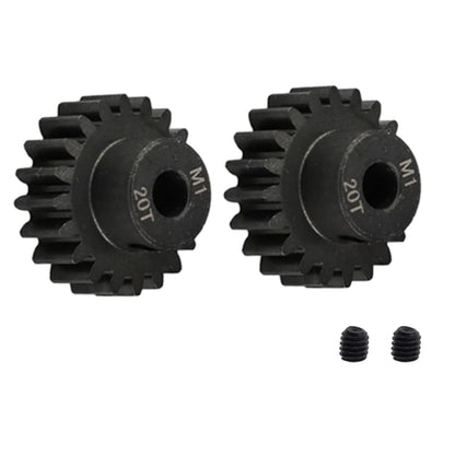 2pcs HD Steel 20t Mod 1 Pinion Gear 5mm for 1/8 HPI C1 SC Savage Flux...