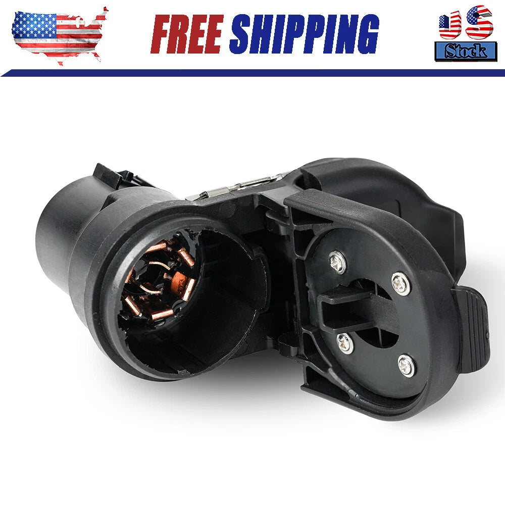 Trailer Brake Harness Towing 7-Pin Round/4-Pin Flat Plug Connector for09-23 Ford