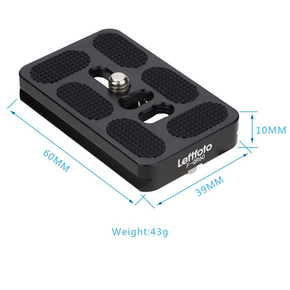 60mm Camera Quick Release Plate, QR Small Plate,Metal Universal 60MM, Black