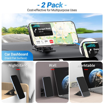 PROfezzion 2-Pack Compatible with MagSafe Car Mount, Magnetic Phone Black