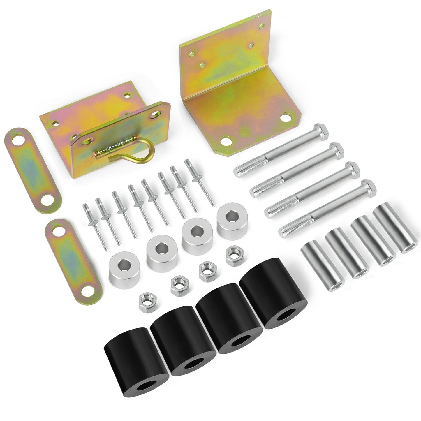 For Peterbilt 379 Lower Roller Bracket Bundle with Rollers & Hardware Both Sides