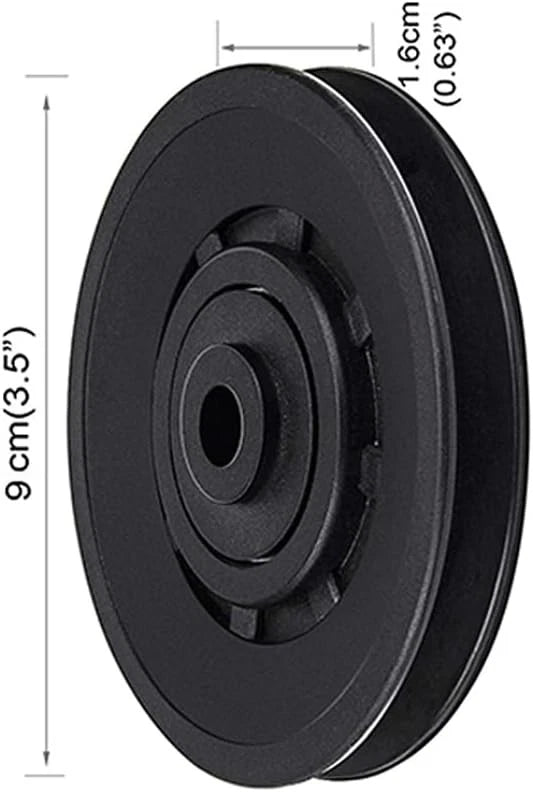 Pulley Wheel for Gym Equipment，90mm/3.5" Nylon Bearing Pulley， 3PCS
