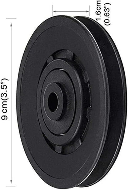 Pulley Wheel for Gym Equipment，90mm/3.5" Nylon Bearing Pulley， 3PCS