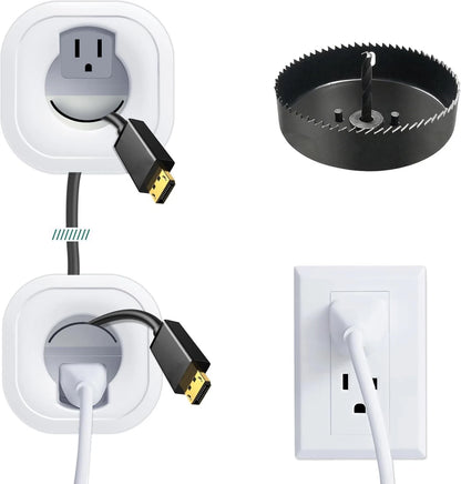 in-Wall Cable Management kit, Cord Hiding for Wall, Hide TV Wires When white