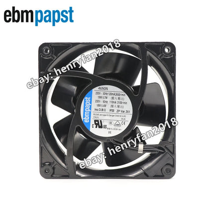 4650N 230VAC Ebmpapst Axial Fan 19/18W 120mA 120*120*38mm Cabinet Cooling Fan