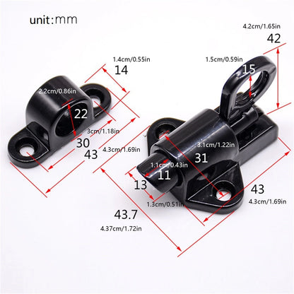Black Aluminium Alloy Spring Door Lock with Automatic Locking Mechanism E