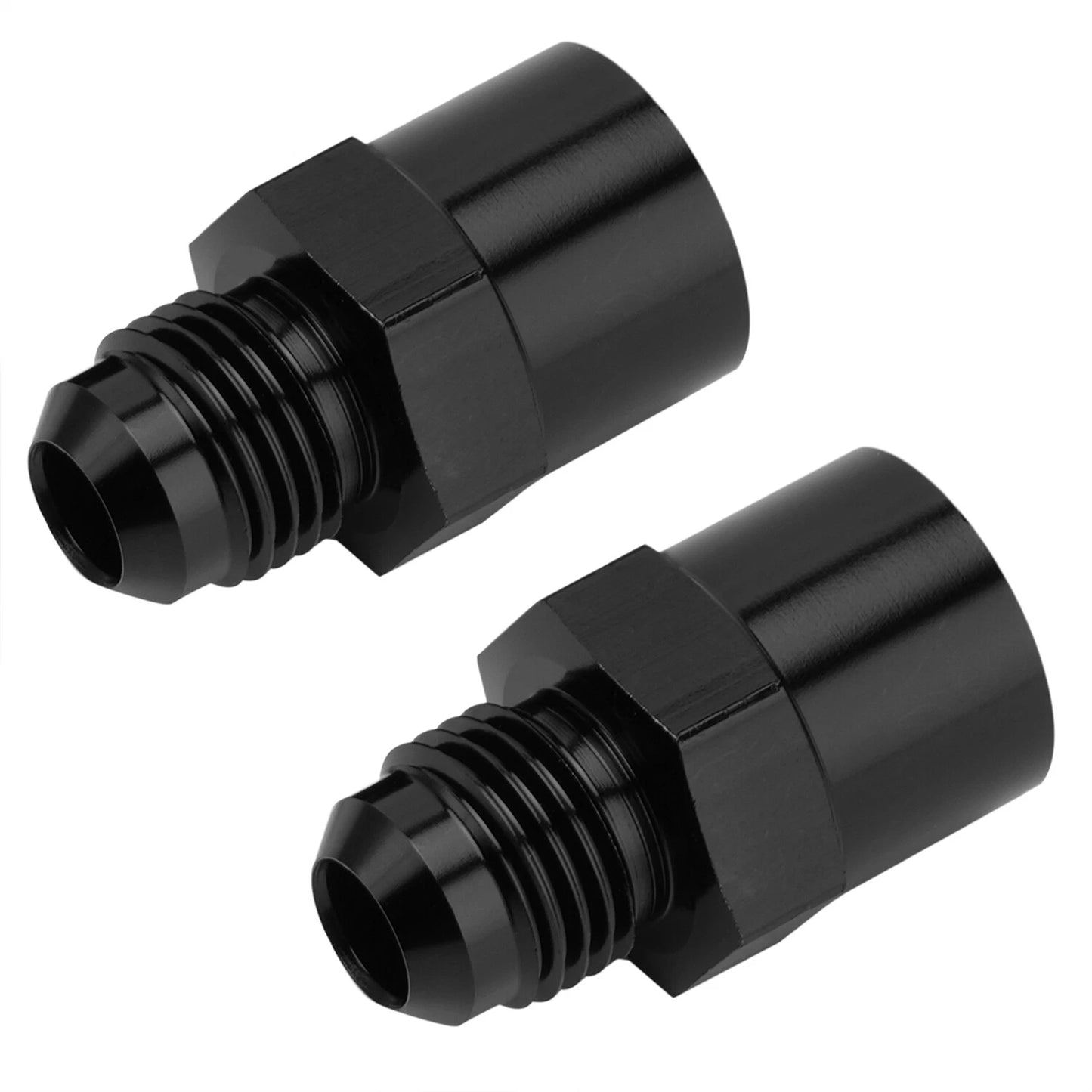 6AN Adapter Fitting Set For GM TBI Style(metric O-ring) Fuel Sending Units Black