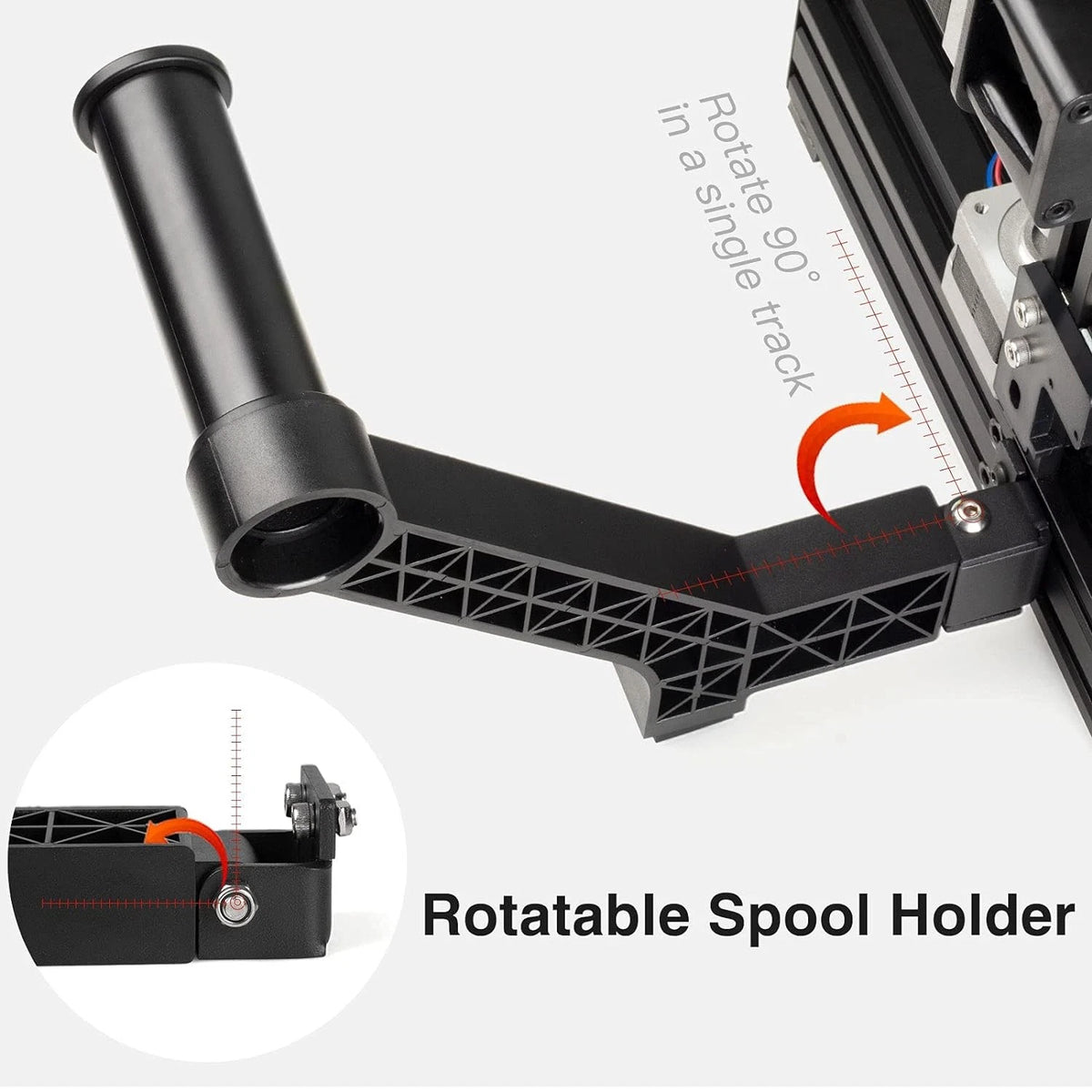 CREALITY Ender 3 Rotatable Filament Spool Holder Upgrade Built-in Black