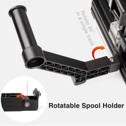 CREALITY Ender 3 Rotatable Filament Spool Holder Upgrade Built-in Black