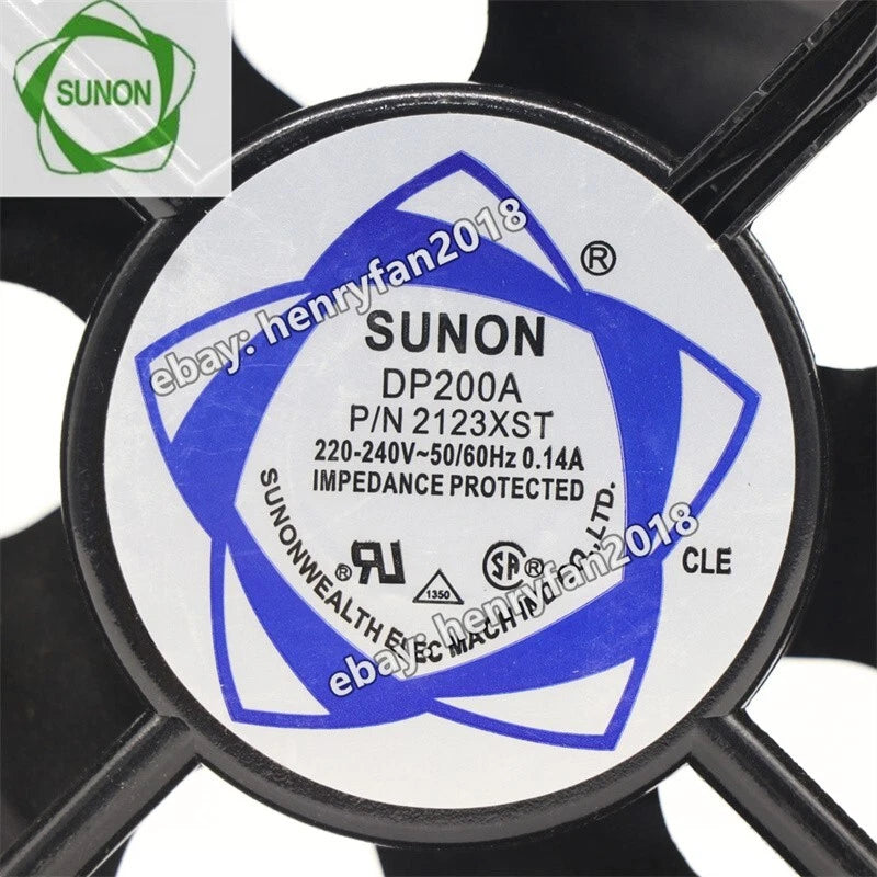 SUNON Fan DP200A P/N 2123XST Axial Fan 220/240V 50/60Hz 0.14A Cooling Fan