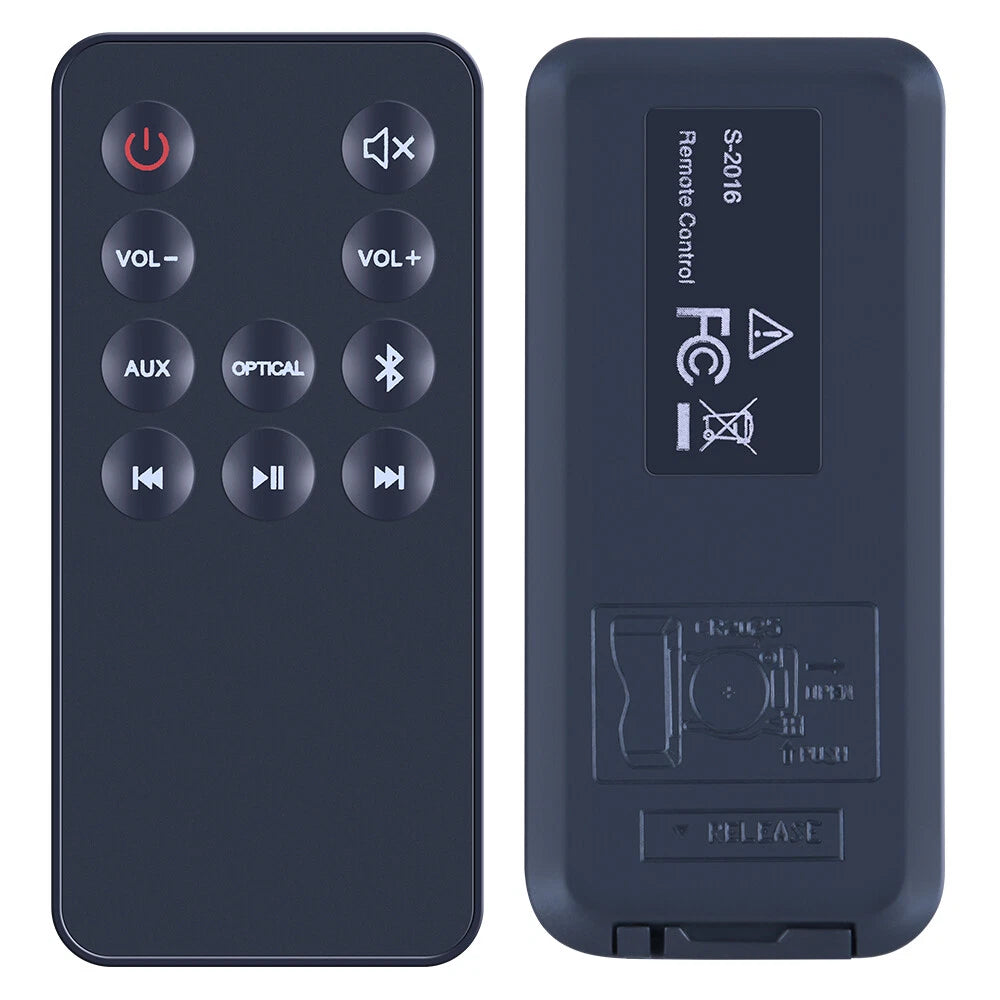 S-2016 For ONN 16 "Slim 2.0 Channel Soundbar Remote Control ONA18SB001