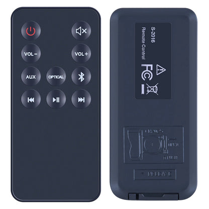 S-2016 For ONN 16 "Slim 2.0 Channel Soundbar Remote Control ONA18SB001