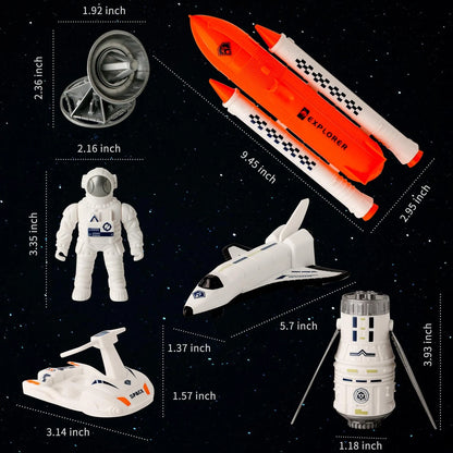 Wbzle Space Exploration Shuttle Toys, Explorer Toy Kit, Black Or Gray