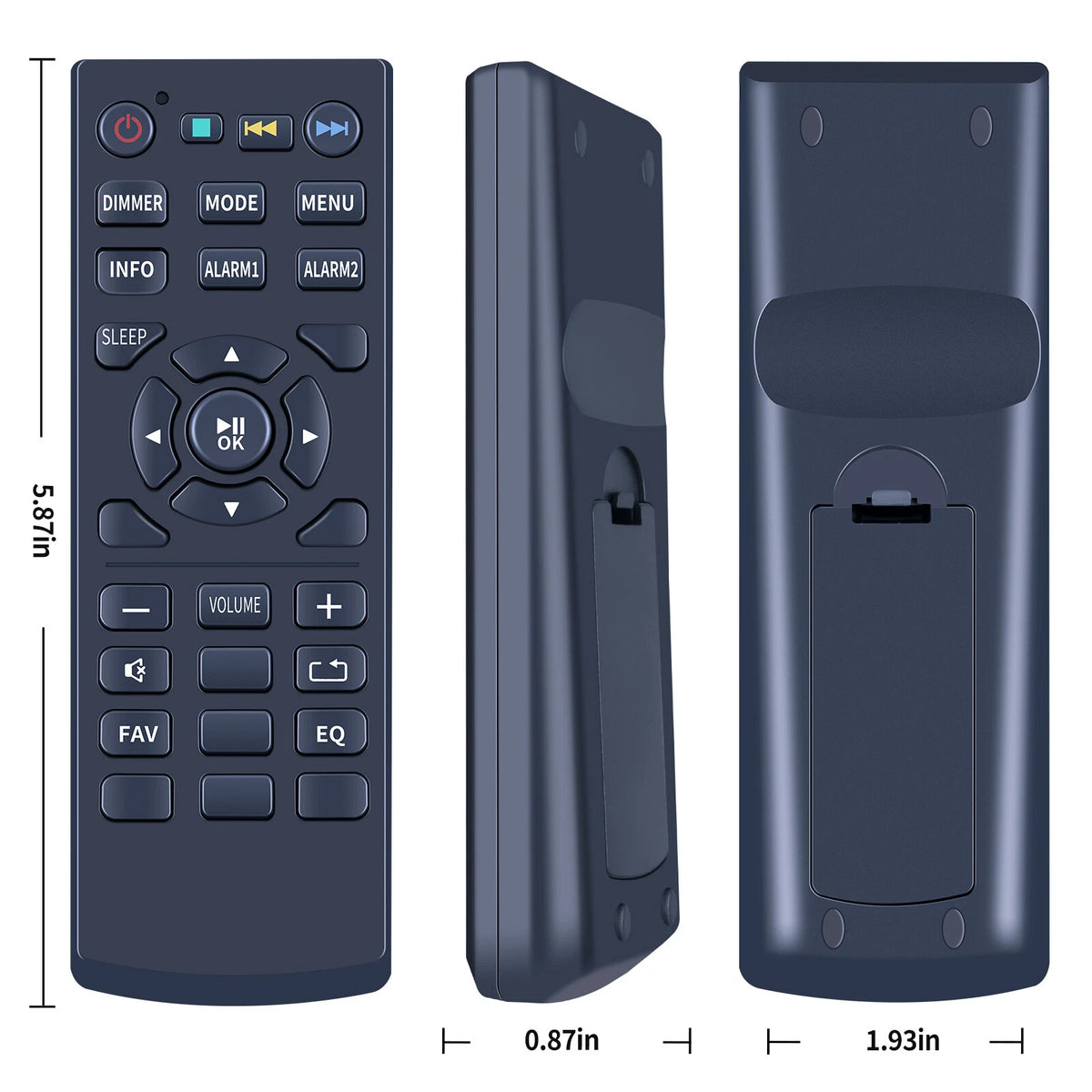 Replacement Remote Control For Tevion Player IWR 294 IWR394