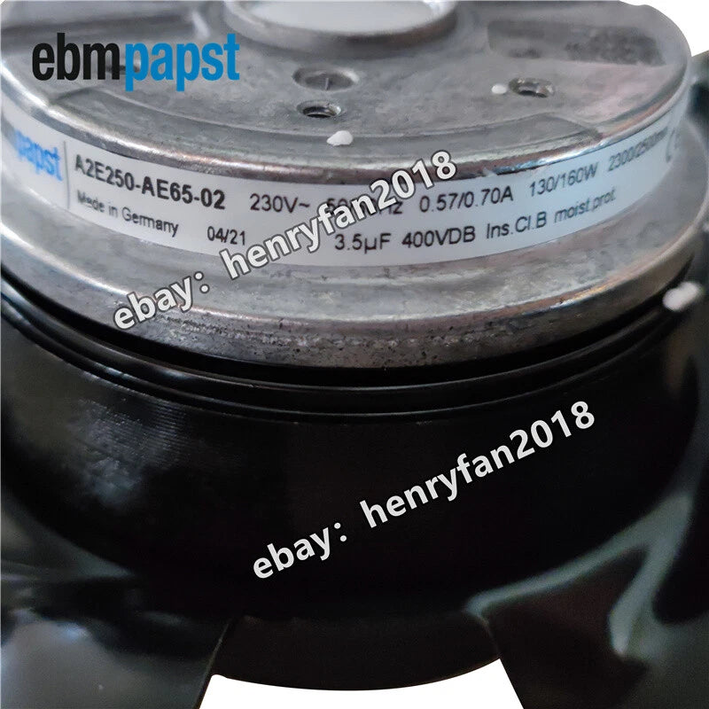 Ebmpapst A2E250-AE65-02 Axial Fan 230V 130/160W 0.57A External Rotor Cooling Fan
