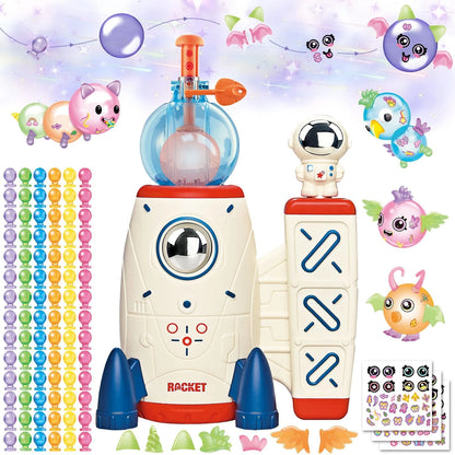 219pcs Space Magic DIY Balloon Kit with Pump, Sticky Maker Colorful