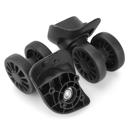 Domiella 2pcs Luggage Replacement Wheels, Suitcase Swivel Repair 2pcs, Black