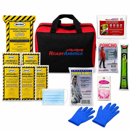 Ready America 70080 1-Person 3-Day Emergency Tote 1 Person, Black