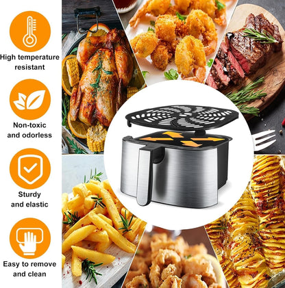 GWY Air Fryer Replacement Tray for 9.8''x9.8'' Pan For Gourmia 8 QT, Black