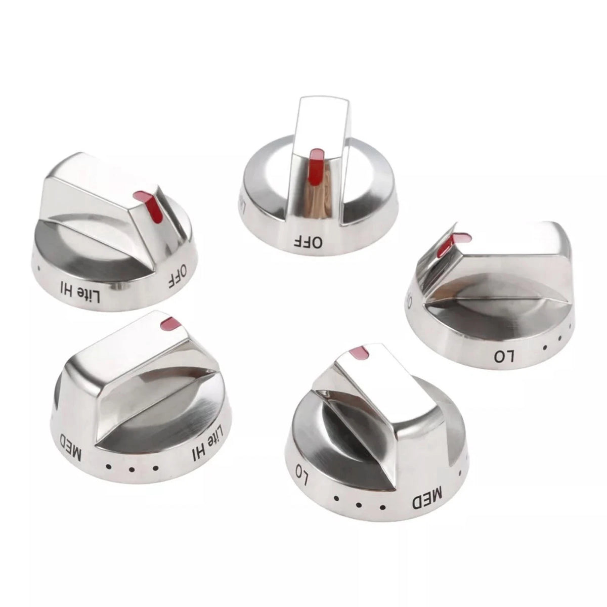 5Pcs DG64-00473A Gas Stove Top Burner Dial Knob Range Oven For Samsung