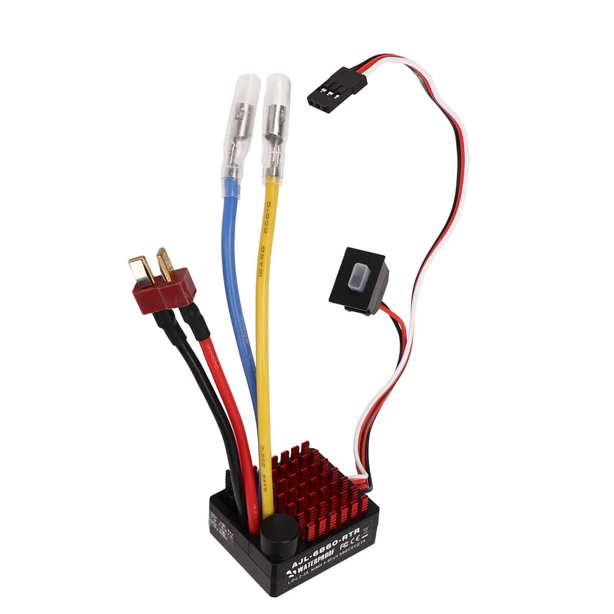 RC Car Brushed ESC 60A Waterproof Electronic Speed Controller For 1/10 RC Car d