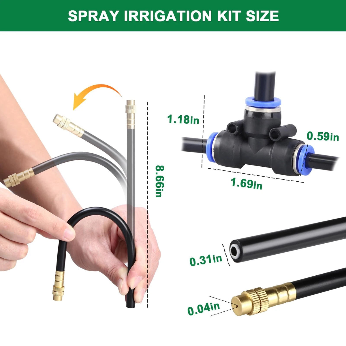 Starrey Drip Irrigation System, 2026-Upgrade 100Ft 1/4" Garden 100FT/24pcs
