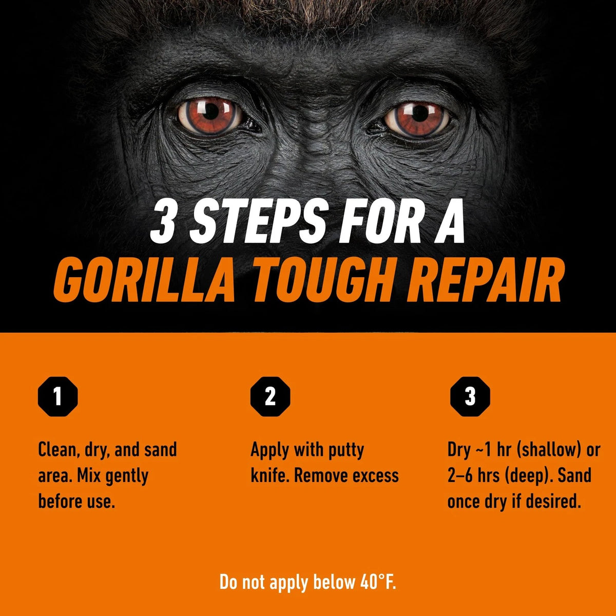 Gorilla All Purpose Wood Filler Repair Kit with Putty 1 - Pack,