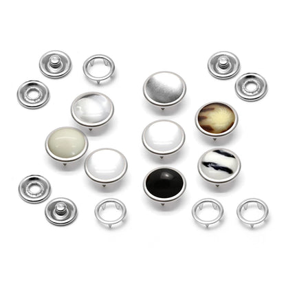 CRAFTMEMORE 20 Sets 10.5MM Transparent Pearl Snaps Fasteners