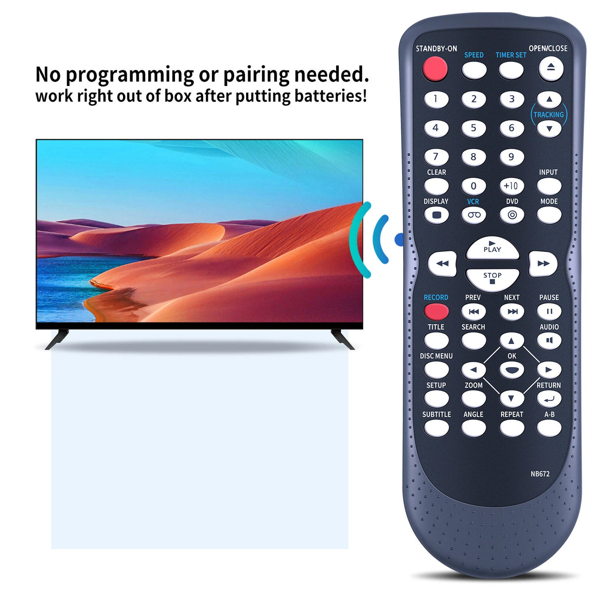 NB672 Remote Control For Magnavox DVD/CD Player DV226MG9 DV226MG9B DV225MG9B