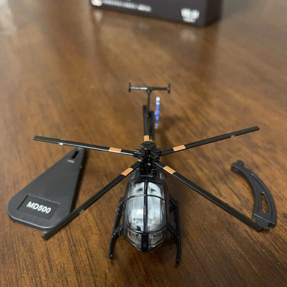7.4cm Diecast Alloy 1/100 Scale USA Bird MD500 Helicopter Model Static Display