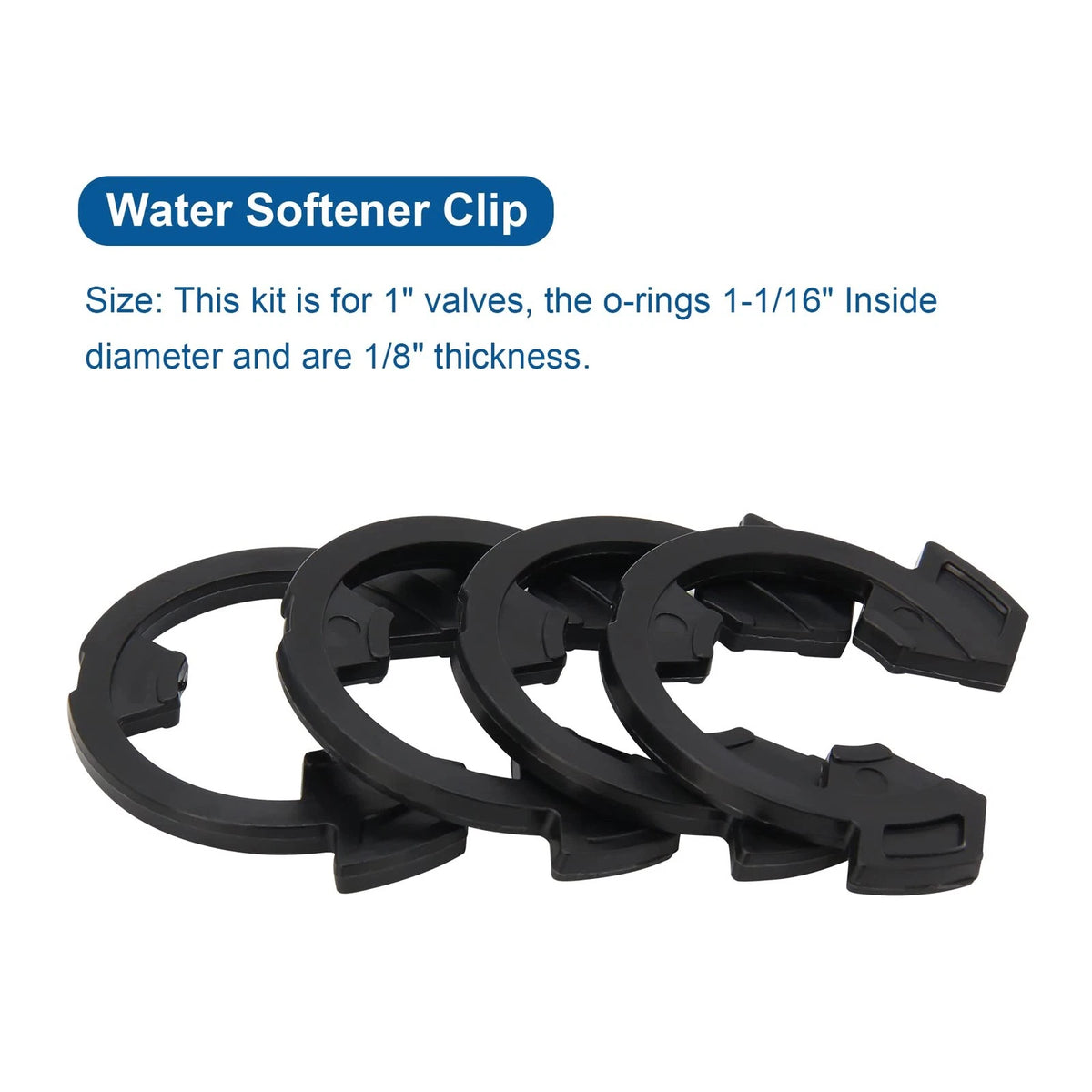 MEFONKOU 1" Water Softener Clips 7337589 Fit for GE/Kenmore Eco-Pure Black