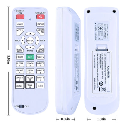 N2QAYA000040 Remote Control For Panasonic Projector PT-EX500E PT-EX500EL