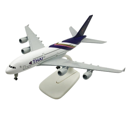 1:400 20cm Aircraft Thai Airways A380 Alloy Plane Model Craft Souvenir Ornaments