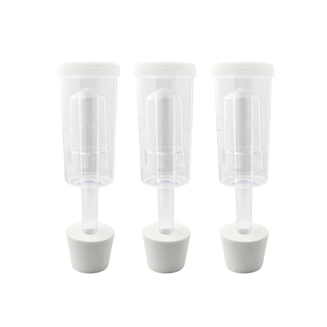 Fastrack 3 Piece Airlock for Fermentation Hydrolocks 6.5 Bung, Clear