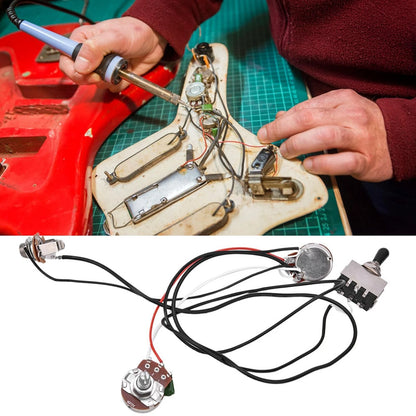 Moofey Electric Guitar Parts, Wiring Harness with 3 Way Chrome Box Toggle...