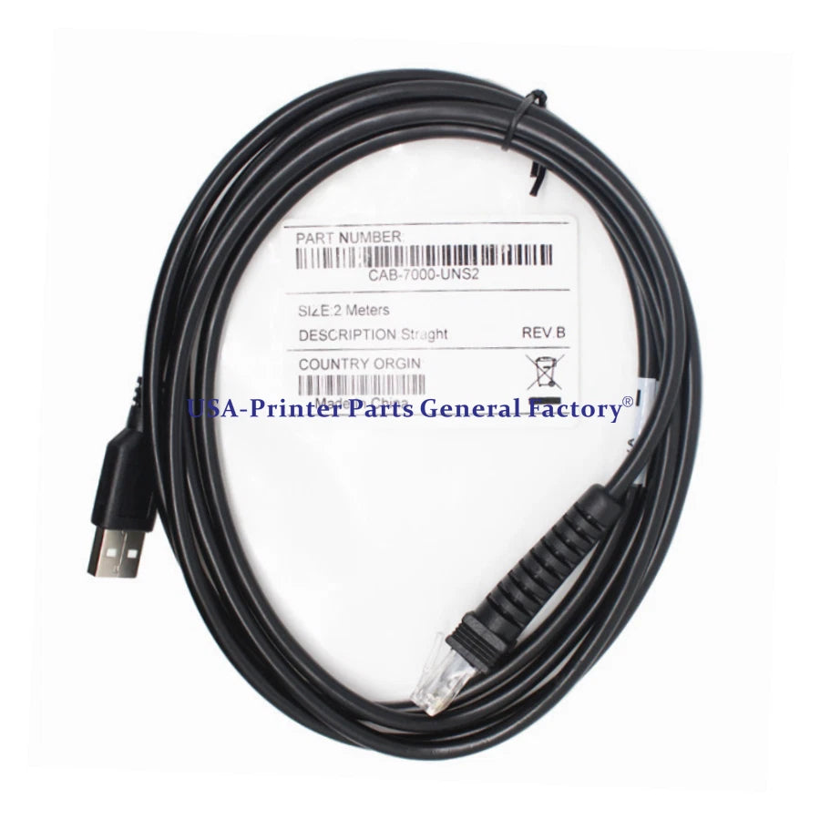 2PC USB Cable 6FT 2M For PSC Datalogic QS6500 7000 1100i 3200VS Barcode Scanner