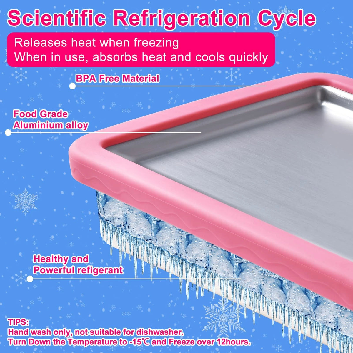 ROEDEER Rolled Ice Cream Maker, Roll Maker Pink&White, Pink&White