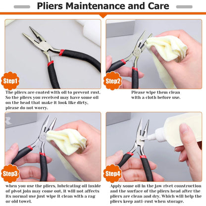 PAXCOO 19Pcs Jewelry Making Tools Kit with Zipper Storage Case for black