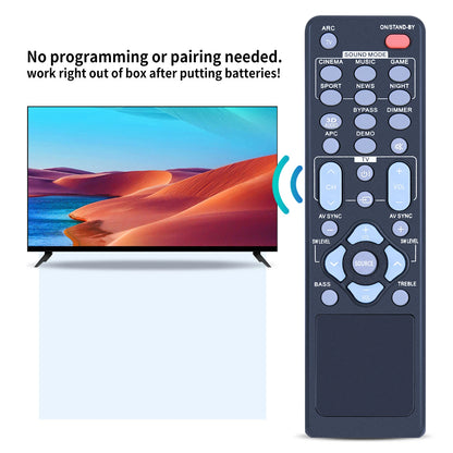 RRMCGA297AWSA Remote Control For Sharp Soundbar HT-SB40 HT-SB60