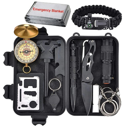 XUANLAN Emergency Survival Kit 13 in 1, Outdoor 7 x 4.5 x 2", kit 1