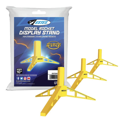 Estes 2291 Pack of 3 Model Rocket Display Stands, Small, Brown/a