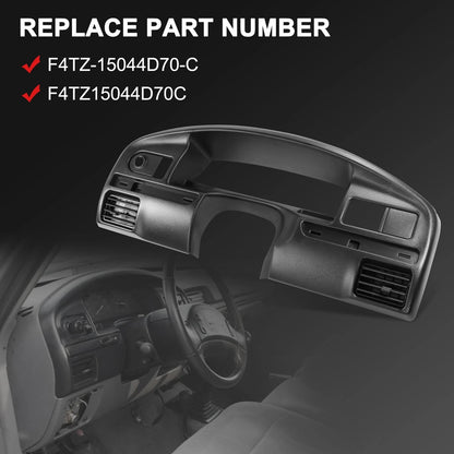 Dashboard Instrument Cluster Panel Bezel Black Replacement For Ford